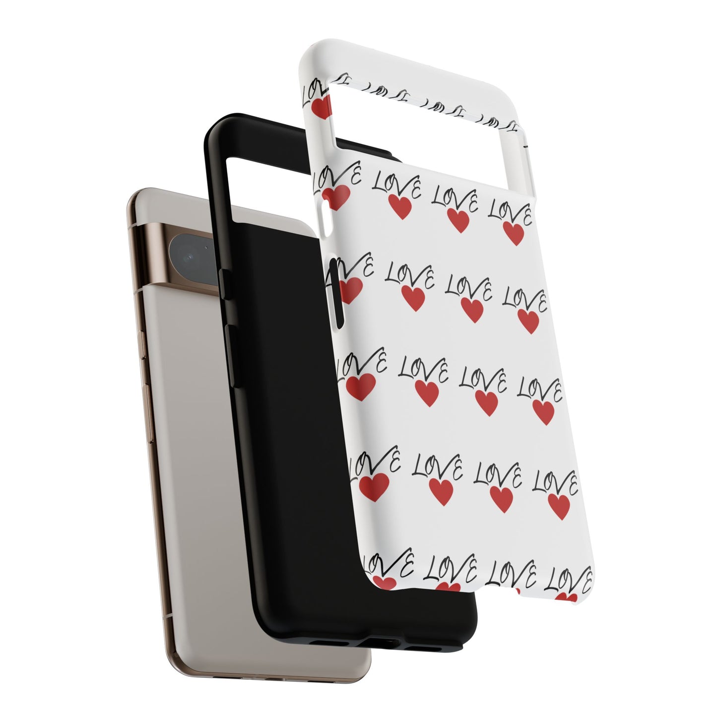 1. Love Hearts Phone Case - Tough & Stylish