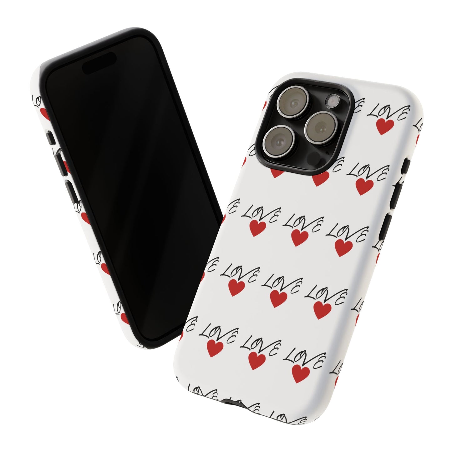 1. Love Hearts Phone Case - Tough & Stylish