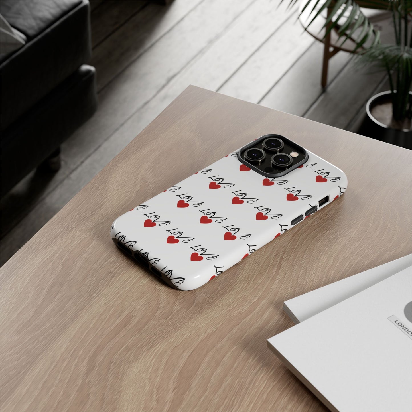 1. Love Hearts Phone Case - Tough & Stylish