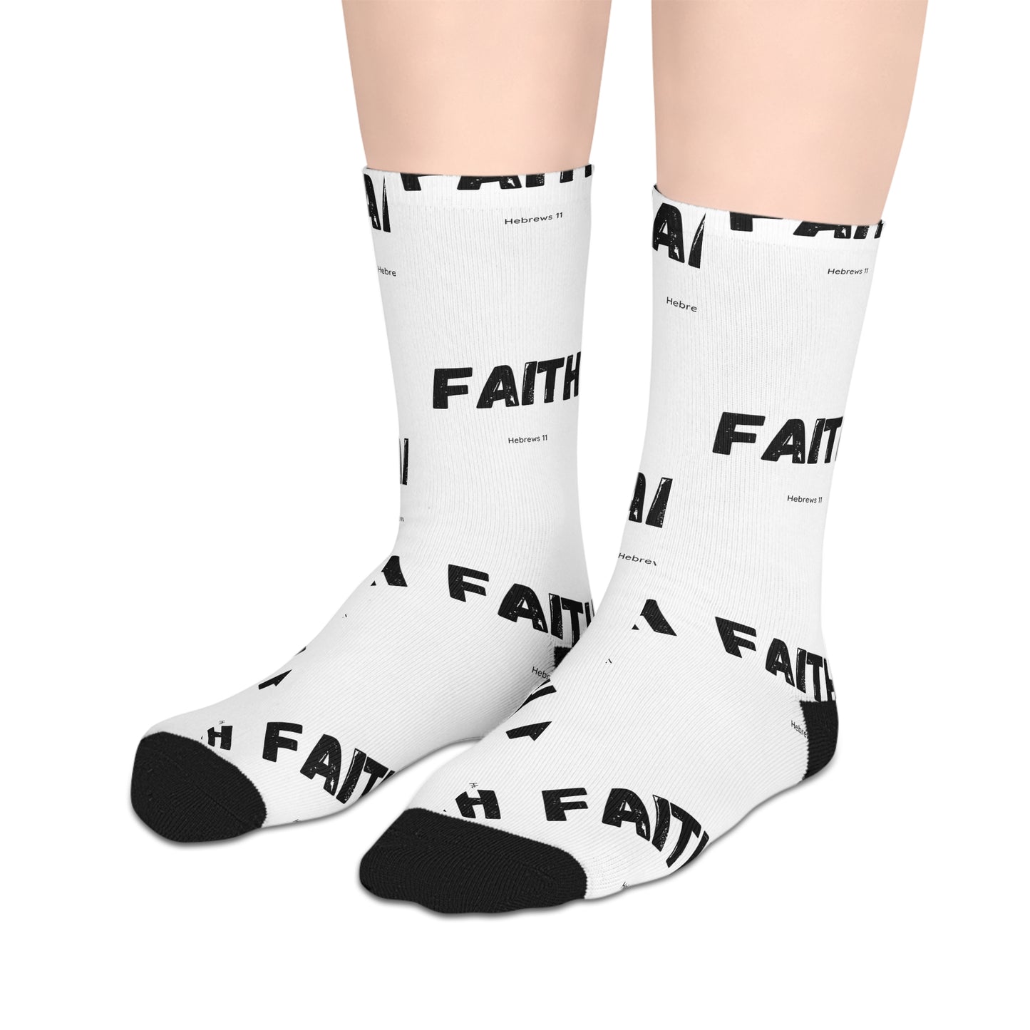 Faith Over Fear Inspirational Mid-Length Socks