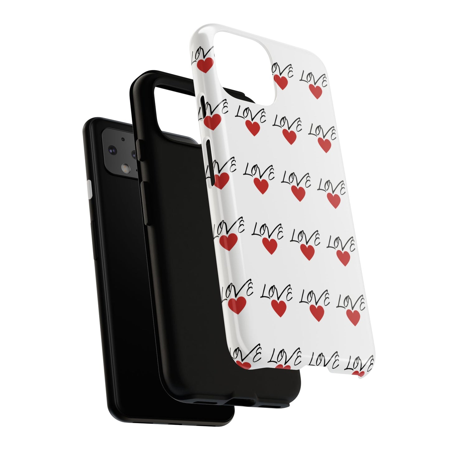 1. Love Hearts Phone Case - Tough & Stylish