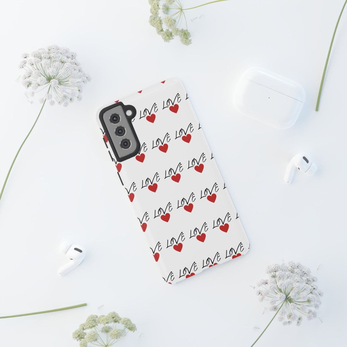 1. Love Hearts Phone Case - Tough & Stylish