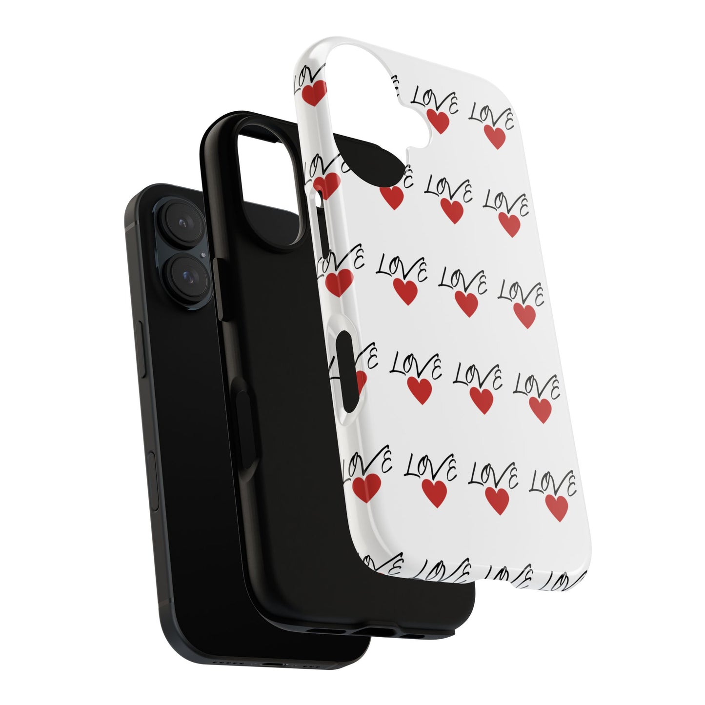 1. Love Hearts Phone Case - Tough & Stylish