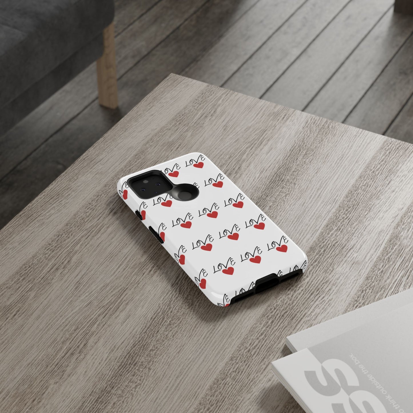 1. Love Hearts Phone Case - Tough & Stylish