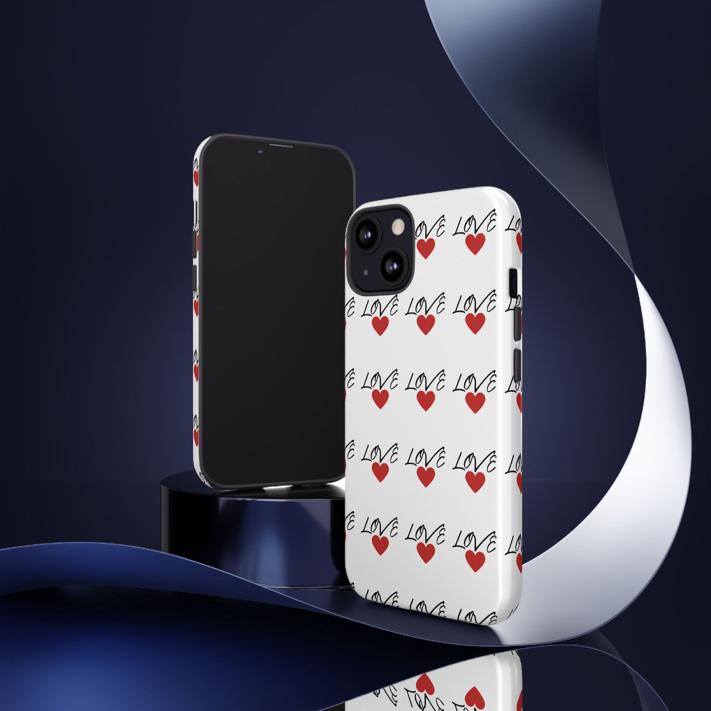 1. Love Hearts Phone Case - Tough & Stylish