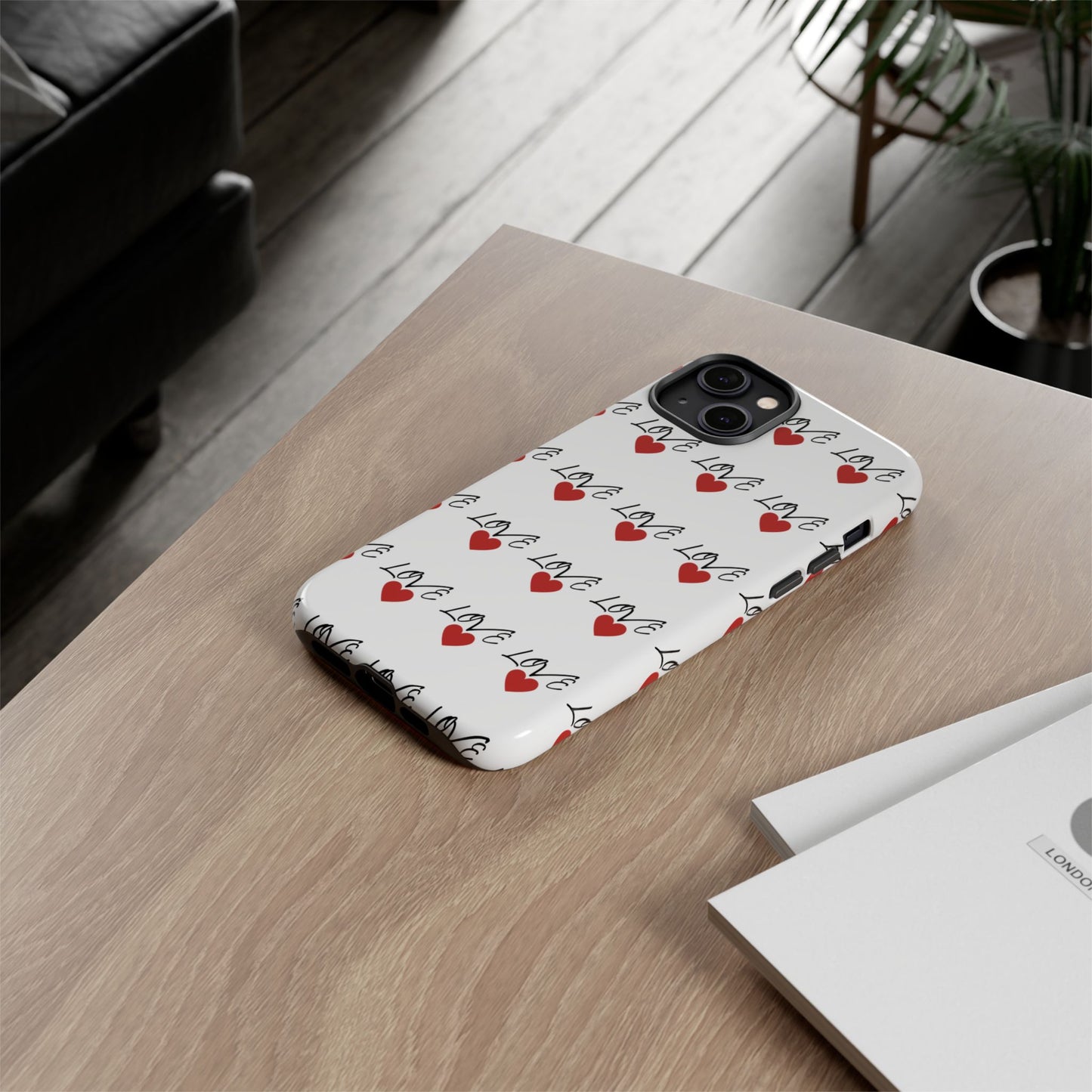 1. Love Hearts Phone Case - Tough & Stylish