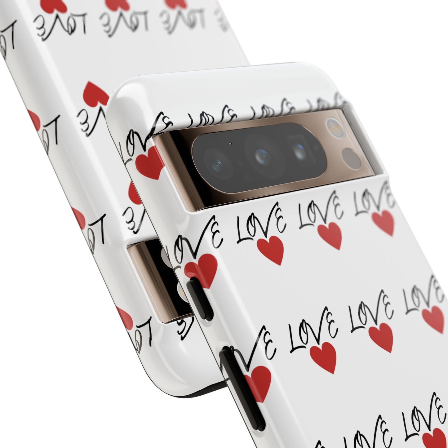 1. Love Hearts Phone Case - Tough & Stylish