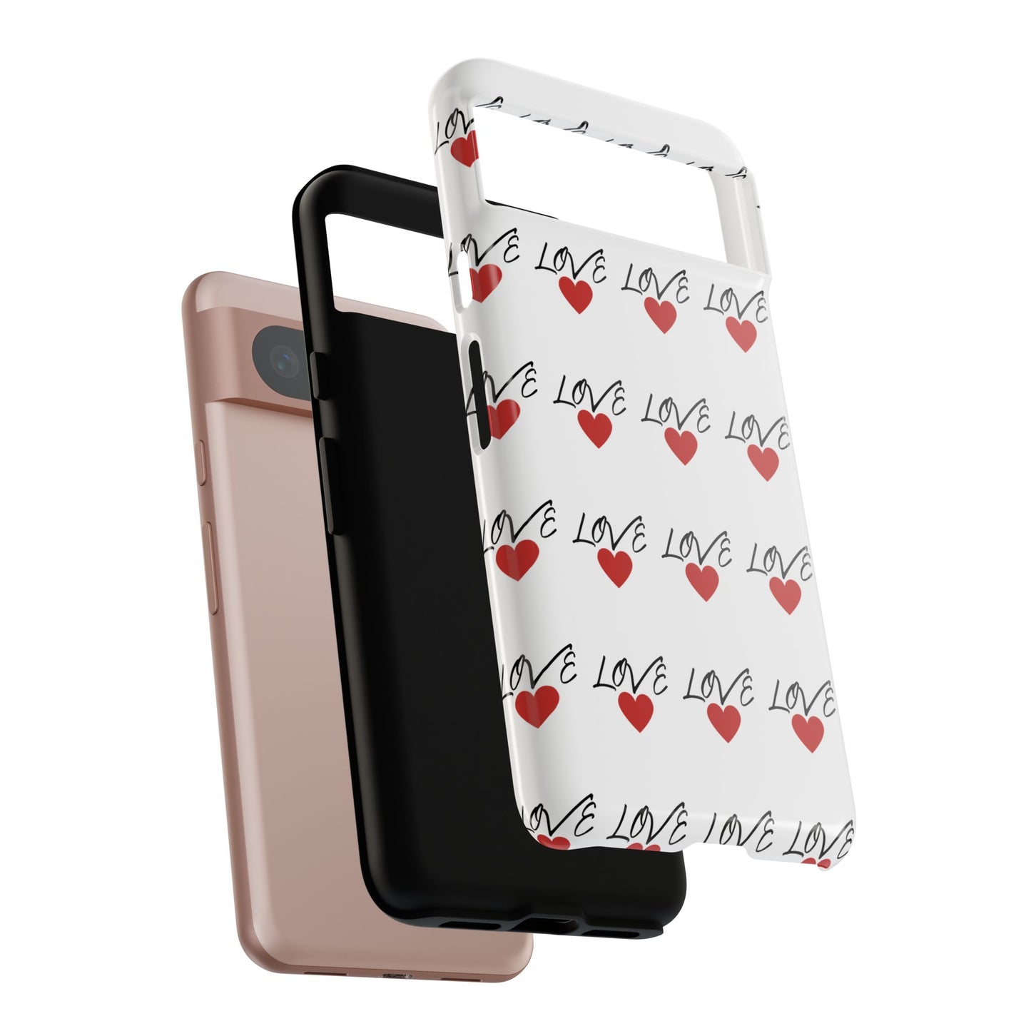 1. Love Hearts Phone Case - Tough & Stylish