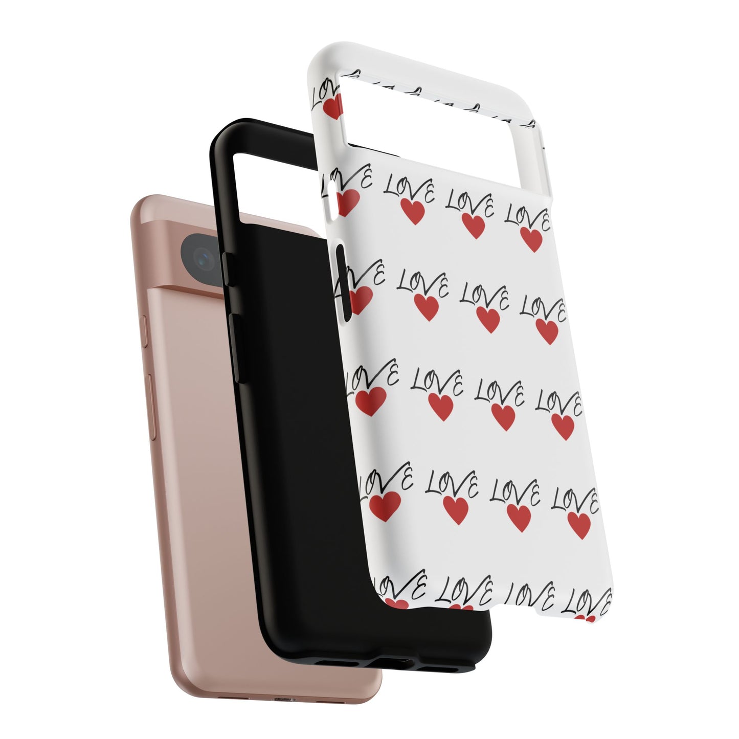 1. Love Hearts Phone Case - Tough & Stylish
