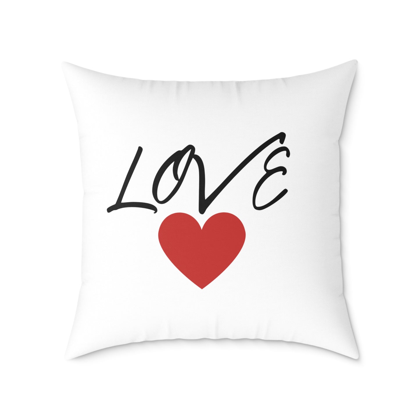 1. Love Square Poly Canvas Pillow - Cozy Home Decor Gift