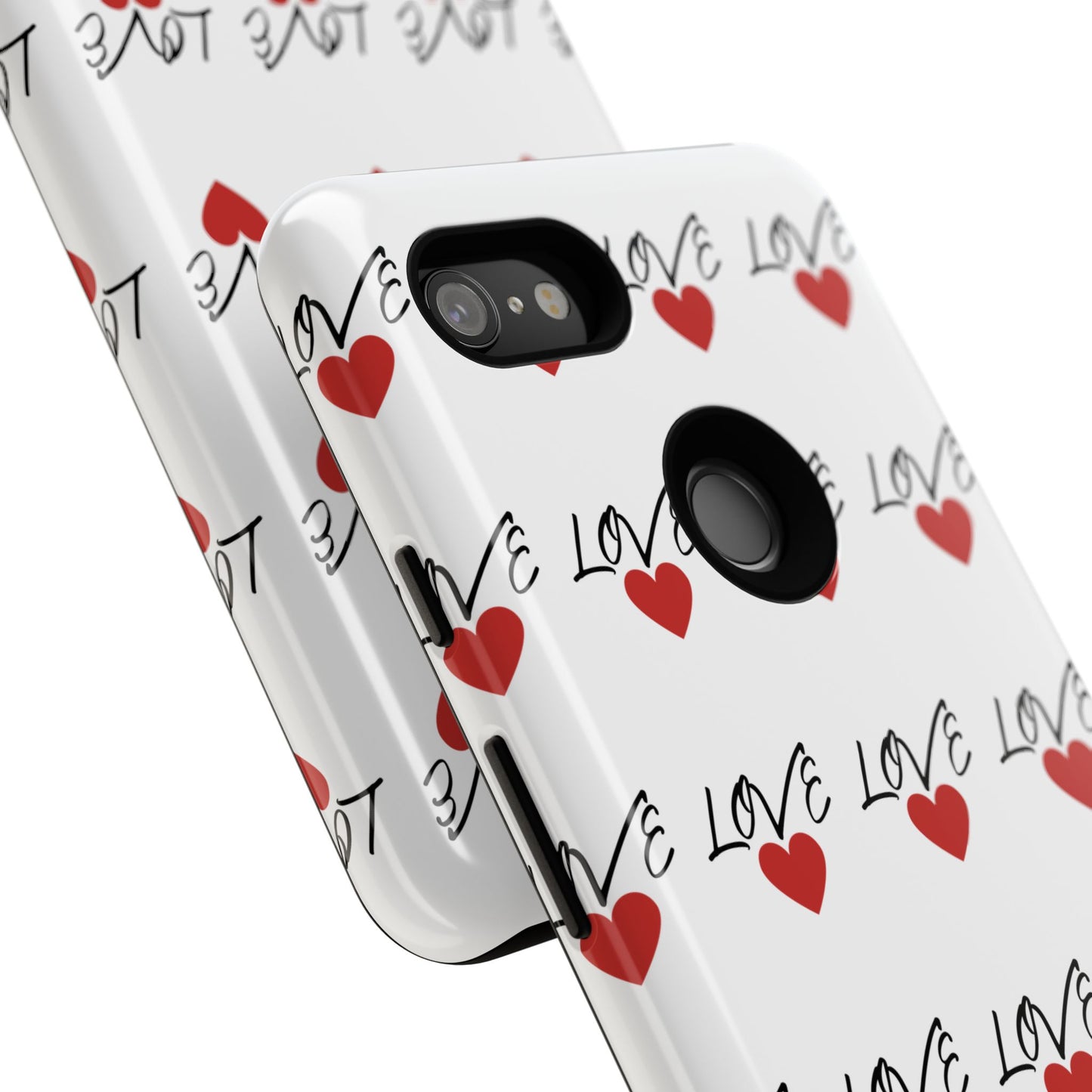 1. Love Hearts Phone Case - Tough & Stylish