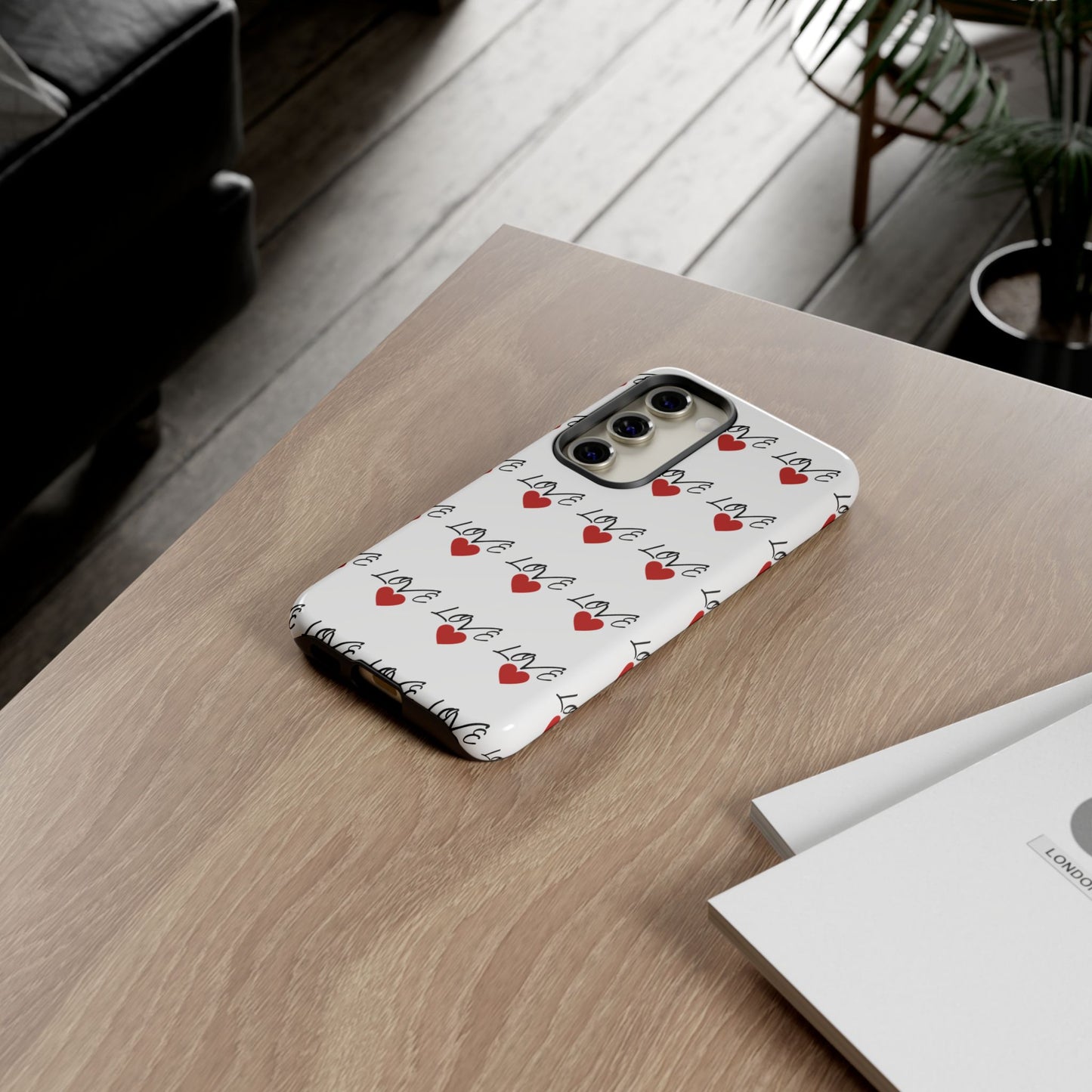 1. Love Hearts Phone Case - Tough & Stylish
