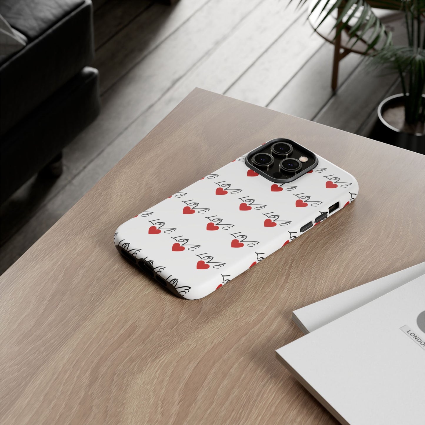 1. Love Hearts Phone Case - Tough & Stylish