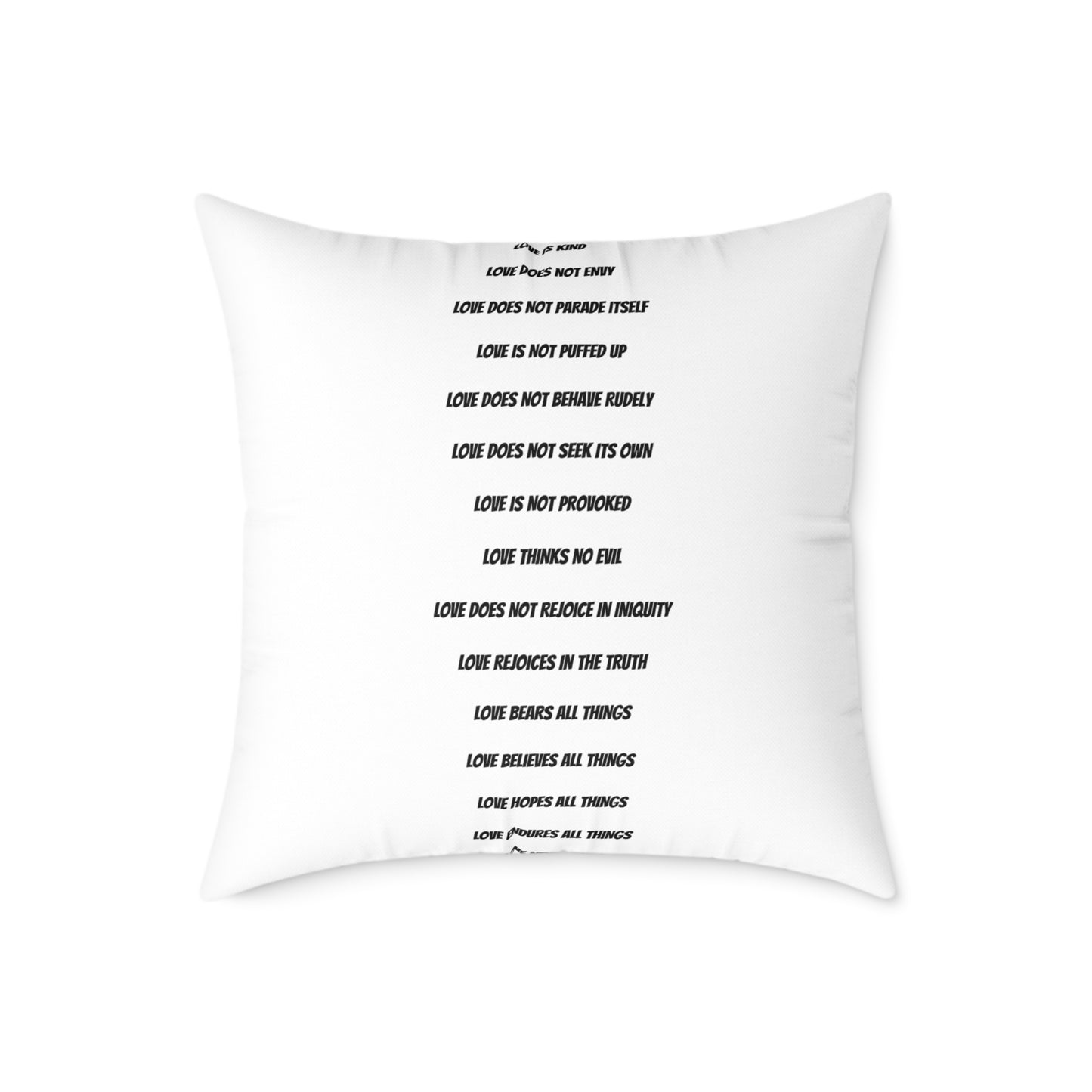 1. Love Square Poly Canvas Pillow - Cozy Home Decor Gift