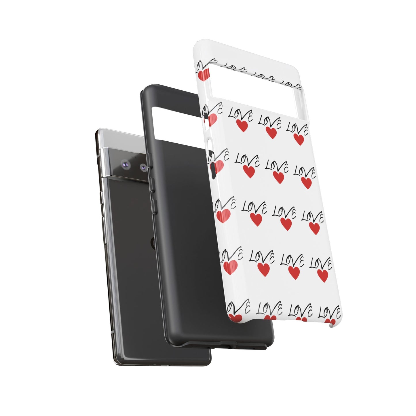 1. Love Hearts Phone Case - Tough & Stylish