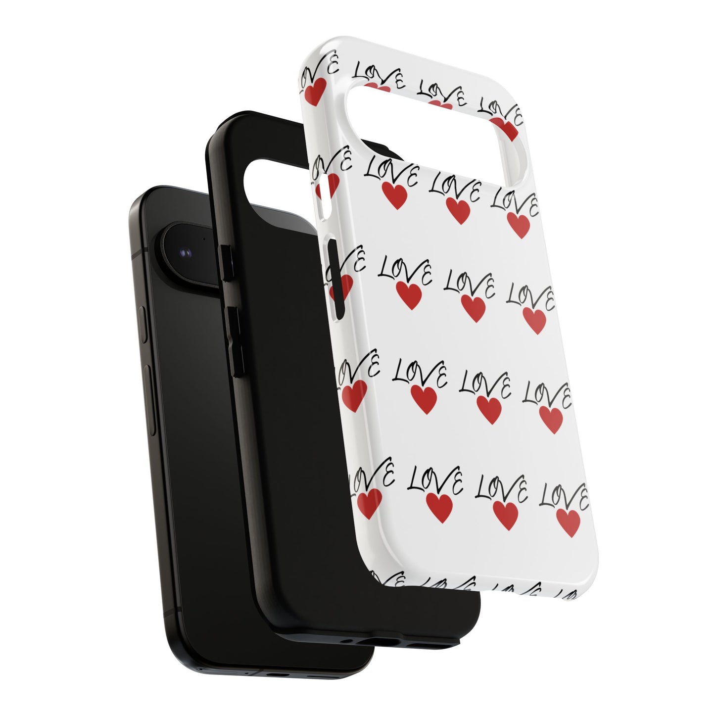 1. Love Hearts Phone Case - Tough & Stylish