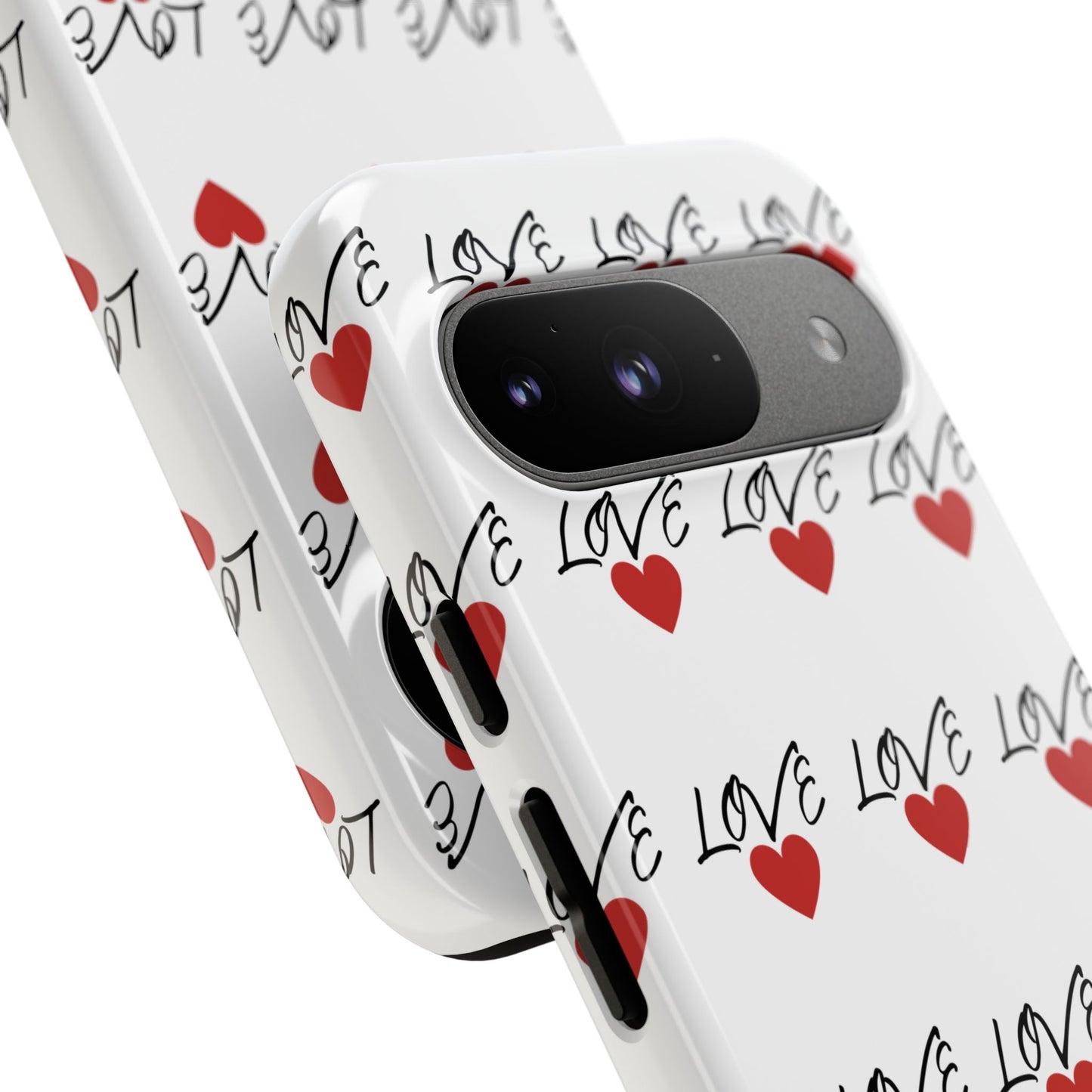 1. Love Hearts Phone Case - Tough & Stylish