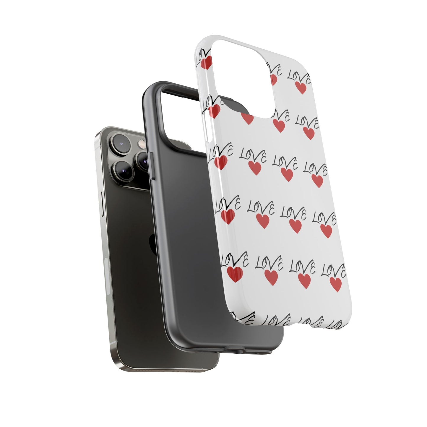 1. Love Hearts Phone Case - Tough & Stylish
