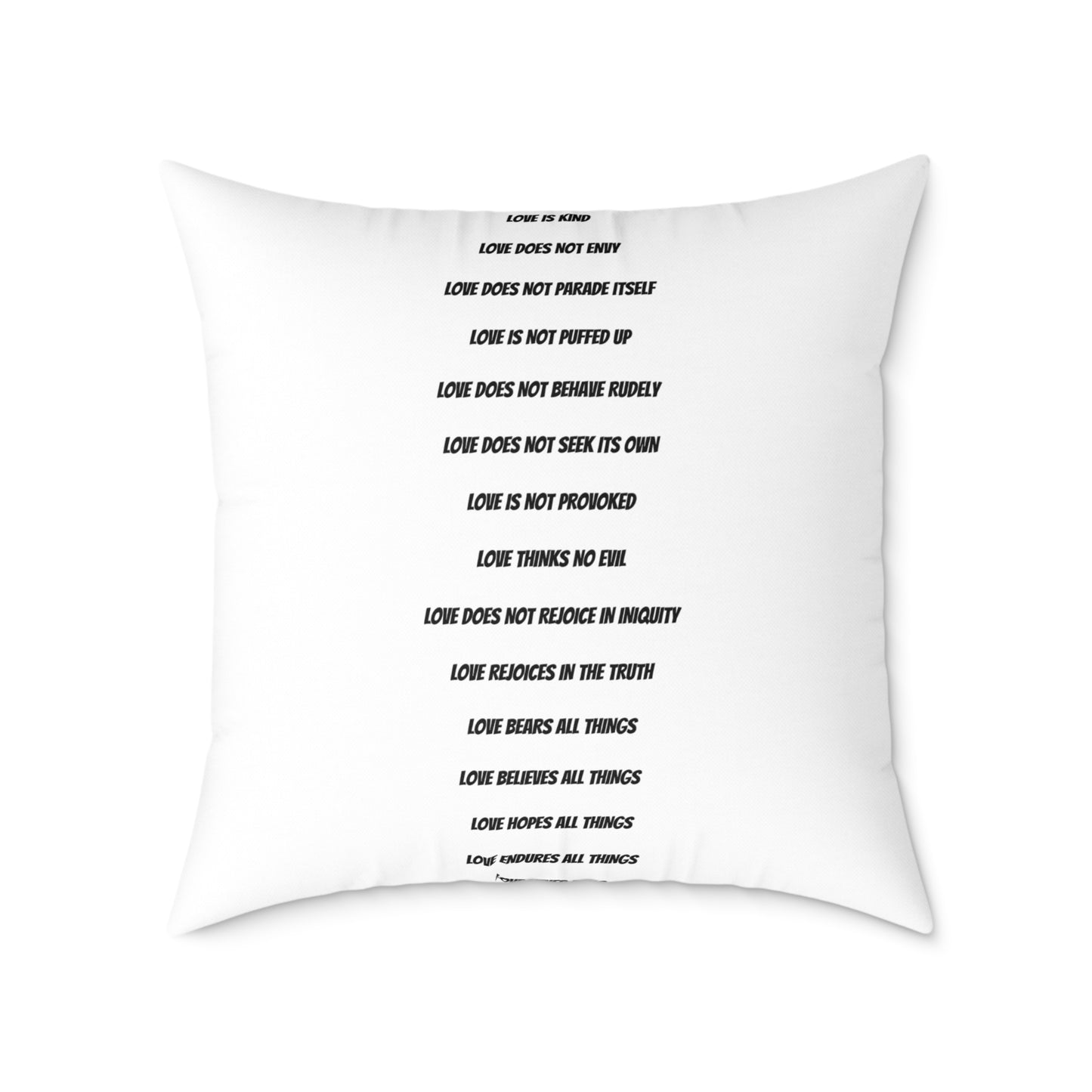 1. Love Square Poly Canvas Pillow - Cozy Home Decor Gift
