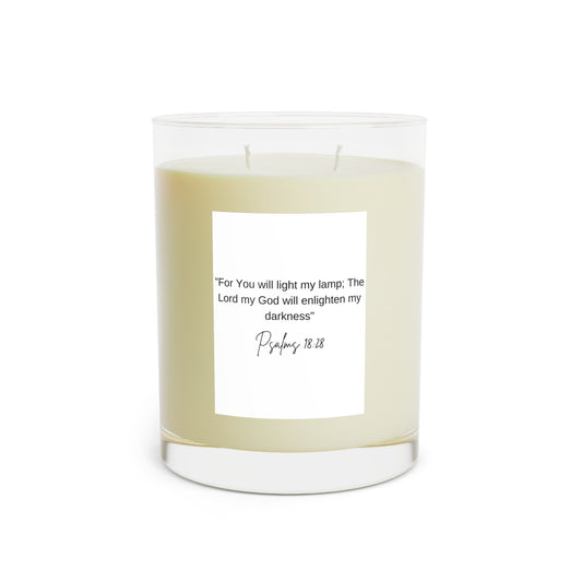 Psalms 18:28 Scented Candle - Full Glass, 11oz