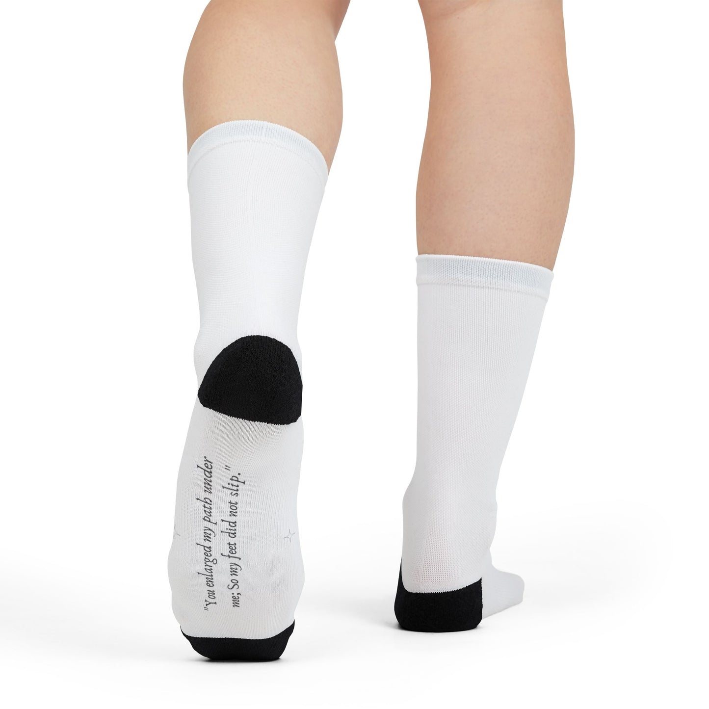 II Samuel 22:37- Inspirational Sublimation Crew Socks