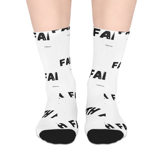 Faith Over Fear Inspirational Mid-Length Socks